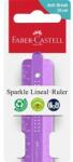 Faber-Castell Vonalzó, műanyag, törhetetlen, 15 cm, FABER-CASTELL "Sparkle", vegyes színek (TFC172015) - jatekotthon