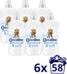 Coccolino Sensitive Pure öblítőkoncentrátum (6x1450 ml) + AJÁNDÉK szárítókendő