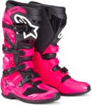 Alpinestars TECH 7 motokrossz csizma rózsaszín-fekete