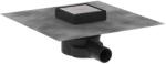 Hansgrohe RainDrain Point - Padlólefolyó, 10x10 cm, csiszolt rozsdamentes acélból 56247800 (56247800)