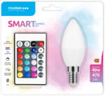 Modee LED Smart (Remote) Candle (Gyertya) C35 4, 9W E14 270° RGB+W (470 lumen) (MSL-C4-9WE14RGB-R)