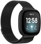  MILANEZ Curea metalica Fitbit Versa 3 / Fitbit Sense neagra