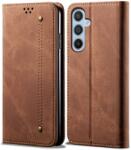 Denim Husă portofel pentru Samsung Galaxy S25 5G maro