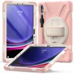  SOLID Husă durabilă pentru Samsung Galaxy Tab S9 roz deschis