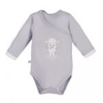 Eevi Hosszú ujjú, cipzáras body NEWBORN szürke - 56