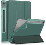  Husă LEATHER PIELE pentru Lenovo Tab P12 verde