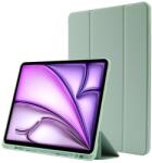  LEATHER Capac cu balamale pentru Apple iPad Air 13 2026 / 2025 / 2024 verde deschis