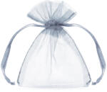 PartyDeco Organza tasak, ezüst, 10 db/cs