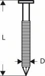 Bosch Szeg - szalagos, kerek fejjel SN21RK 90RHG 3, 1 mm, 90 mm, tűzihorganyzott, recézett (2608200041)