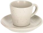 Kave Home Fehér kerámia csésze és csészealj Kave Home Aratani 90 ml (LF-AA7124K33)