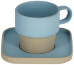 Kave Home Kék porcelán csésze és csészealj Kave Home Midori 180 ml (LF-AA8152K26)