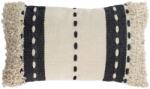 Kave Home Bézs fekete pamut párnahuzat Kave Home Agripa 30 x 50 cm (LF-LH0316J33)