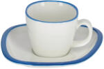 Kave Home Fehér-kék porcelán csésze és csészealj Kave Home Odalin 90 ml (LF-AA8395K05)