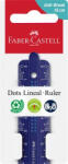 Faber-Castell Vonalzó, műanyag, törhetetlen, 15 cm, FABER-CASTELL "Pöttyös", vegyes színek (172115)
