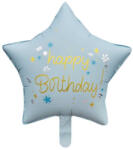 Balloons4party Balon folie stea albastru Happy Birthday 45 cm - articole-petreceri - 9,99 RON