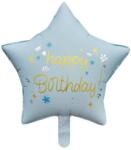Balloons4party Balon folie stea albastru Happy Birthday 45 cm