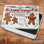  Karácsonyi sütisdoboz fém szendvicsdoboz (tároló doboz)