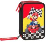 Super mario Ученически несесер със съдържание с 3 отделения - Супер Марио Mariokart Red