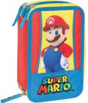 Super mario Ученически несесер Супер Марио Tricolore със съдържание с 3 отделения