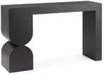 Bizzotto Consola otel negru sticla Archie 120x32x75 cm (0747366)