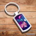  Stitch és Angel fém kulcstartó