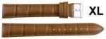 EmBexy Prémium bőr óraszíj - XL, 20 mm, barna, krokodil-mintás