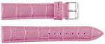 EmBexy Classic 1306 - bőr óraszíj, 22 mm, rózsaszín, krokodilmintás