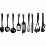 Tefal Set 9 ustensile pentru bucatarie Tefal Bienvenue, plastic, negru (K001S925)
