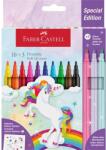 Faber-Castell Filctoll készlet, FABER-CASTELL "Unikornis" 10 különböző szín + 3 csillámos (TFC554213) - jatekotthon