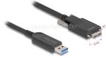 Delock Aktív optikai kábel USB 10 Gbps-A apa > USB 10 Gbps Micro-B Típusú dugó csavarokkal ellátott 15 m (DL83217) (DL83217)