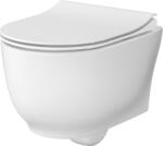 Cersanit Luna vas wc cu capac soft-close agăţat fără margine alb lucios S701-871 (S701871)