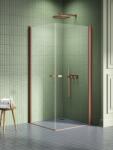 NEW TRENDY New Soleo Copper Brushed cabină de duș 100x90 cm dreptunghiular cupru periat/sticlă transparentă K-2015 (K2015)