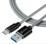 Tactical Taktikai gyorskötél aramid kábel USB-A/USB-C 2m szürke (8596311153129)
