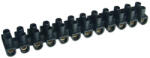 Tracon flexibilis nyomólemezes sorozatkapocs, H profil, 12tag, fekete 10mm2 SF15A-H-L (SF15A-H-L)
