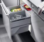 Hafele Cos incorporabil dublu pentru sortarea gunoiului Hafele Hailo Euro-Cargo-S 502.73. 901, 2x19l, corp 45 cm (502.73.901) Cos de gunoi
