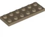 LEGO® 3795c69 - LEGO sötét krémszínű lap 2 x 6 méretű (3795c69)