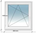 Decco 80x100 Bukó - Nyíló műanyag ablak Decco 71 profil 2 retegű üvegezés