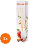 Aura Set 2 x Odorizant Difuzor cu Betisoare Bispol Aura, Mar si Scortisoara, 45 ml (GIL-2xLCA-DZ45-87)