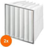 Jarex Filter Set 2 x Filtru cu 6 Buzunare, Clasa F9, 592 x 592 x 600, Standard DIN EN779 (RAJ-2xF9592X592X600/6)