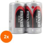 Maxell Set 2 x 2 Baterii Zinc R14 C, Maxell, Infoliate (TIV-2xBAT-R14/ZC-SH2-MXL) Baterii de unica folosinta