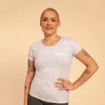 GymBeam BeastPink női póló Heather Grey - BeastPink S
