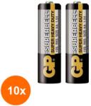 GP Batteries Set 10 x 2 Baterii Zinc AA R6, GP Supercell, Infoliate (TIV-10xGP15S-BU2) Baterii de unica folosinta