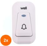 Well Set 2 x Sonerie Fara Fir, 220V, Raza de Acoperire 150m, Well (TIV-2xDOORBELL-SHADOW-WL)