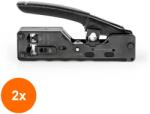 Nedis Set 2 x Cleste de Sertizare pentru Conectori CAT5, CAT6, CAT7, RJ12, Nedis (TIV-2xCCGG89505BK) Cleste