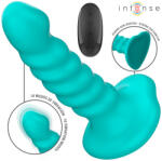 Intense Buffy Spiral Design Vibrator with Remote S Blue Dildo