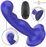 Intense Shorty Vibrator with Suction Cup & Remote Control Blue Vibrator