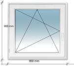 Decco 90x90 Bukó - Nyíló műanyag ablak Decco 71 profil 2 retegű üvegezés