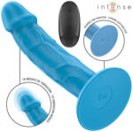 Intense Phoebe Realistic Vibrator with Suction Cup & Remote Control Blue Vibrator