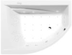 Sapho POLYSAN TANDEM aszimmetrikus kád, balos, 170x130x50cm, Highline Hydro-Air, króm (96611.6010) (96611.6010)