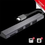 ADVANCE USB Hub - XPAND SMART USB-C 2IN1 (USB-C to 3xUSB-A2.0+MicroSD/SDHC/SDXC, szürke) (HUB-C3U2C) - smart-otthon